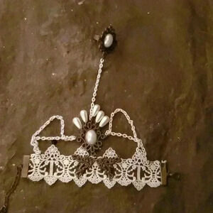 Lace bracelet and ring.